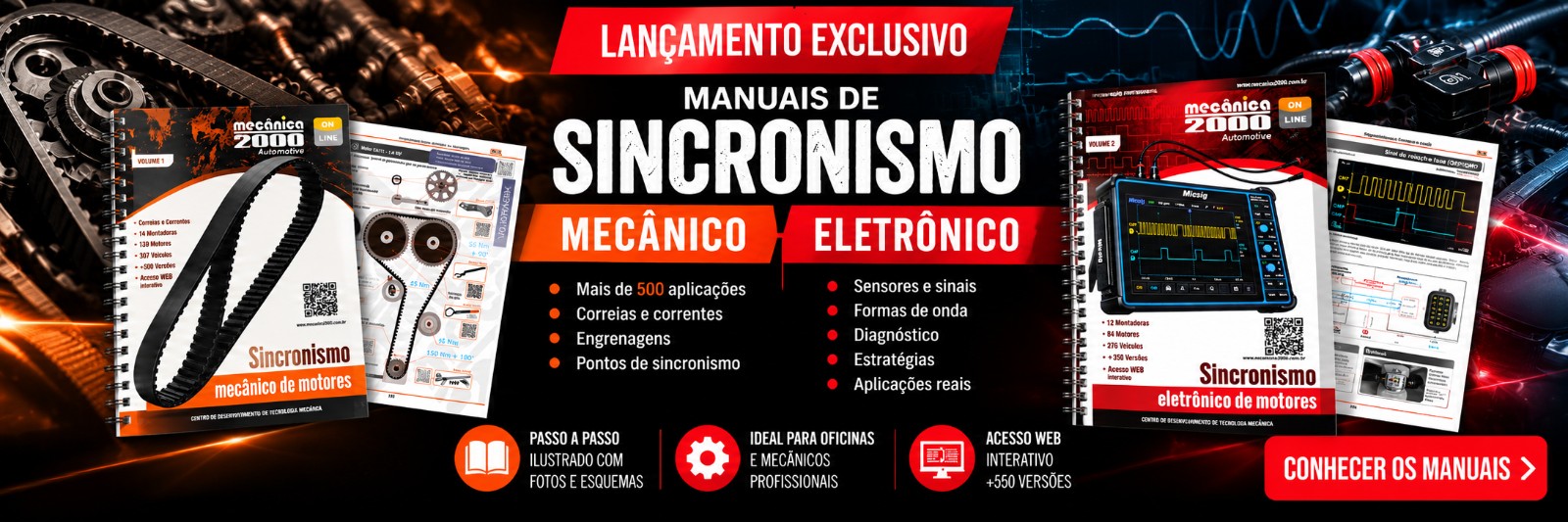 Lançamento exclusivo: Manuais de Sincronismo Mecânico e Eletrônico — conhecer os manuais
